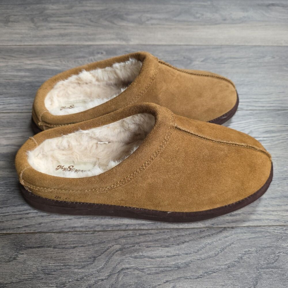MyPillow MySlipper Men's Faux Fur lining size 10
